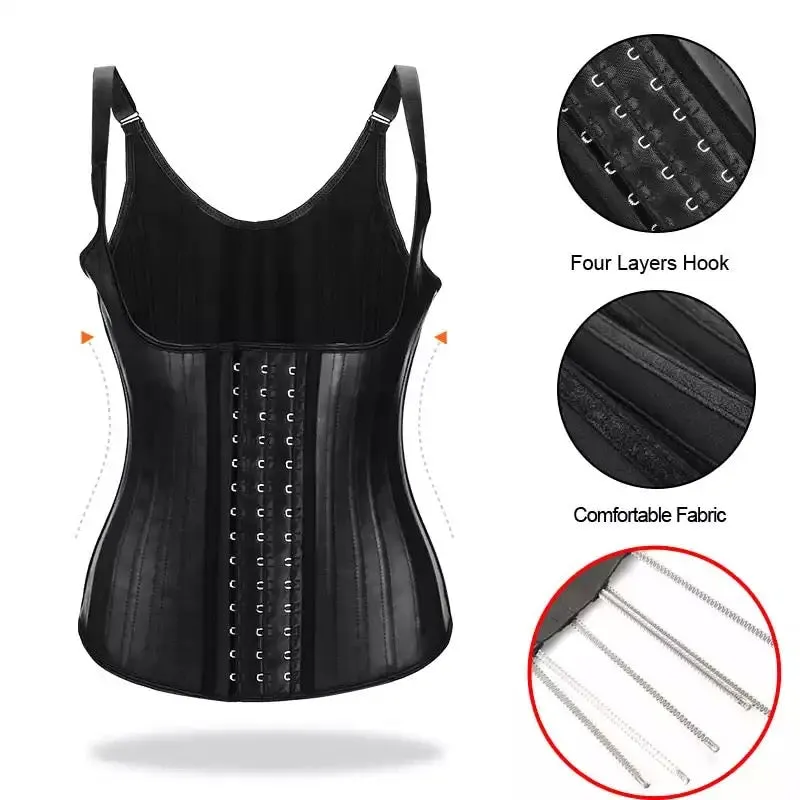 25 Steel Bone Latex Vest Waist Trainer