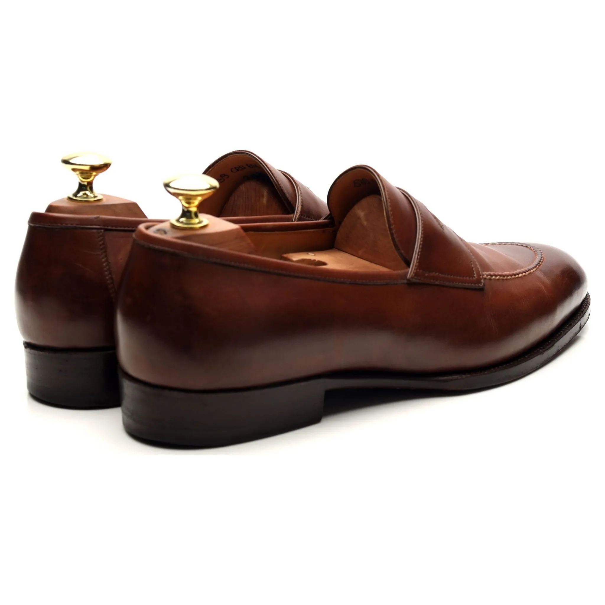 '539' Brown Leather Loafers UK 7.5 F