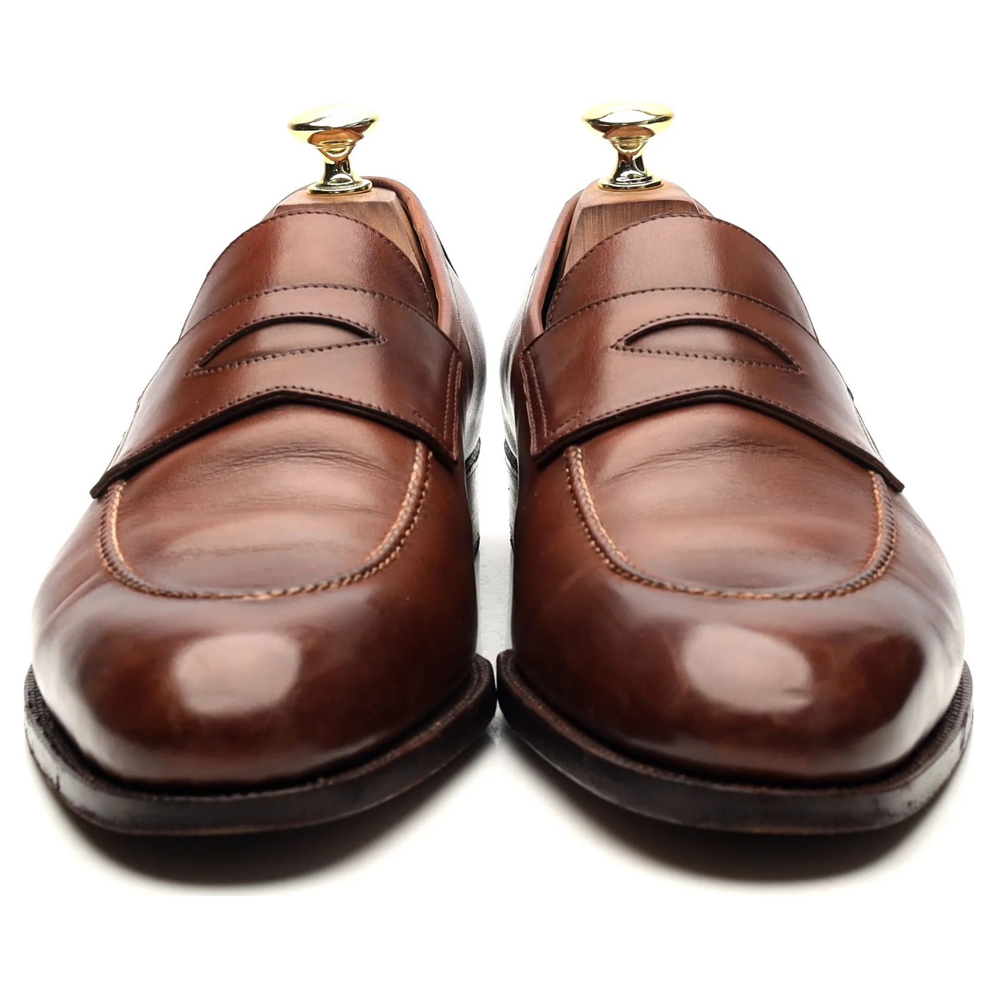 '539' Brown Leather Loafers UK 7.5 F