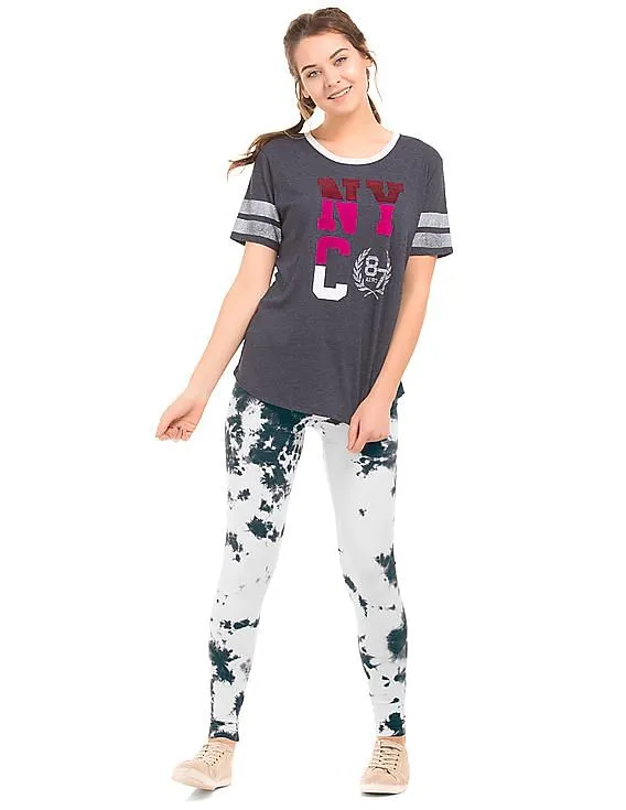 Aeropostale Tie Dye Cotton Stretch Leggings