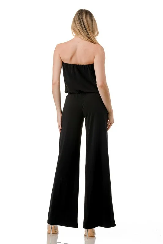 Ariella Tube Banded Jumpsuit - Black