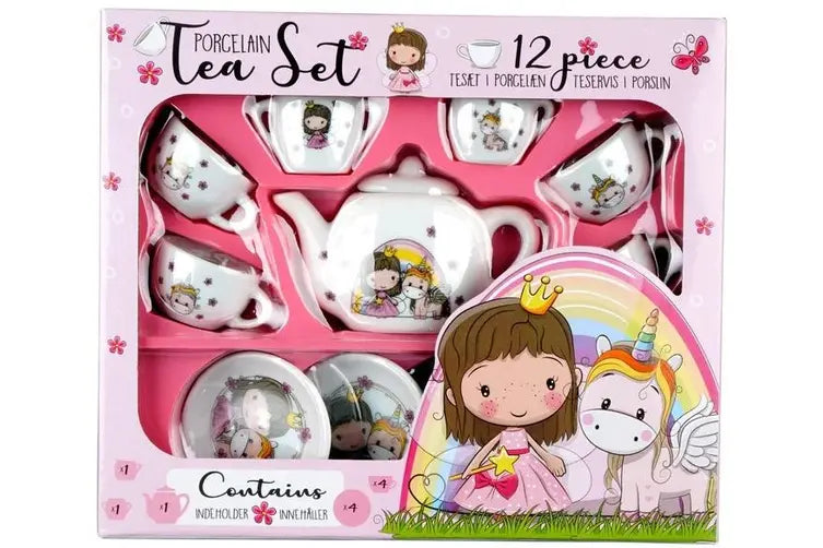 Barbo Toys: Lillie & Ellie - 12-Piece Porcelain Tea Set