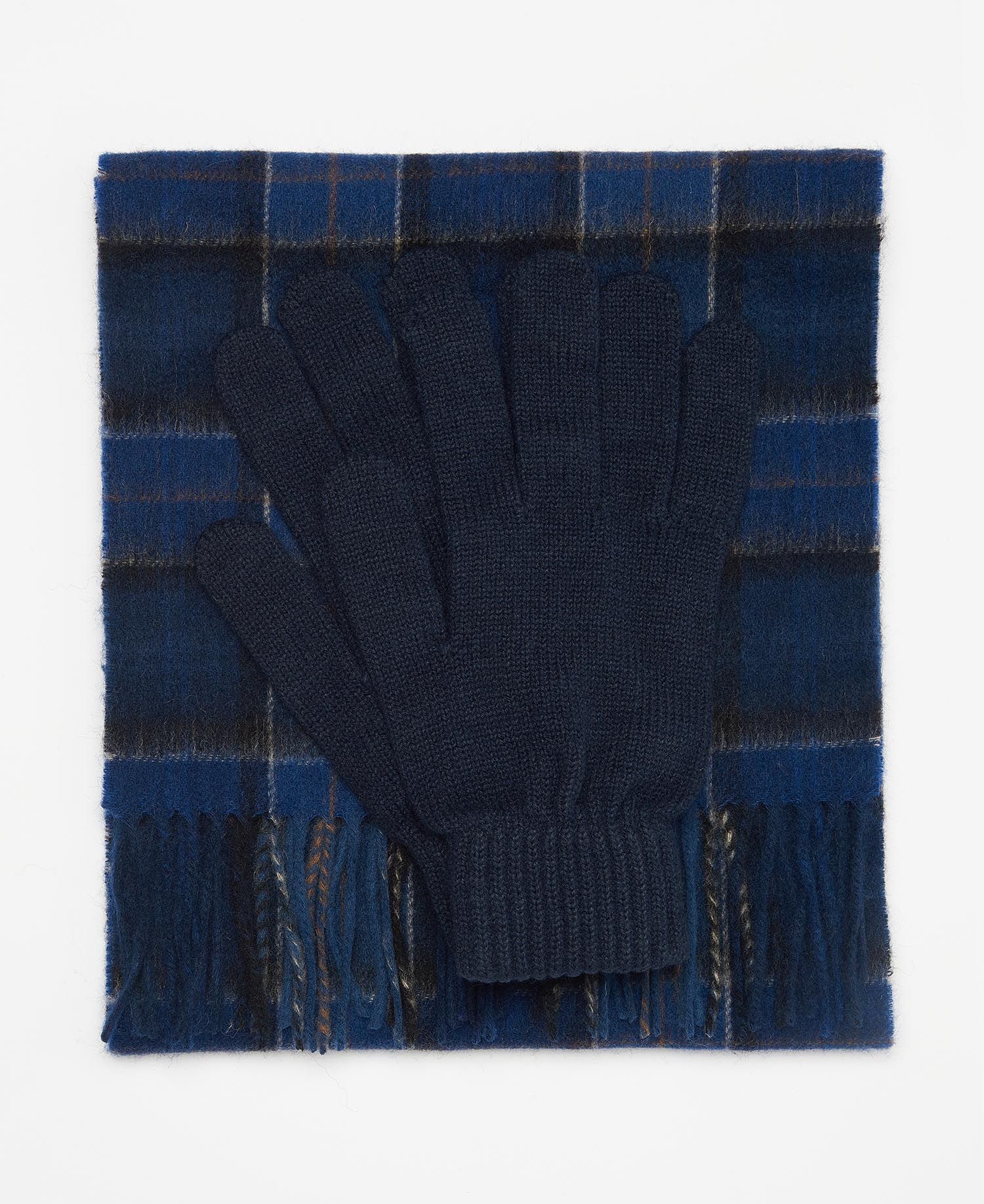 Barbour Lambswool Tartan Scarf & Glove Gift Set