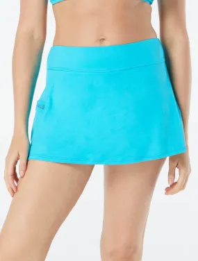  Beach House Emma Pull on Swim Skort - Beach Solids     