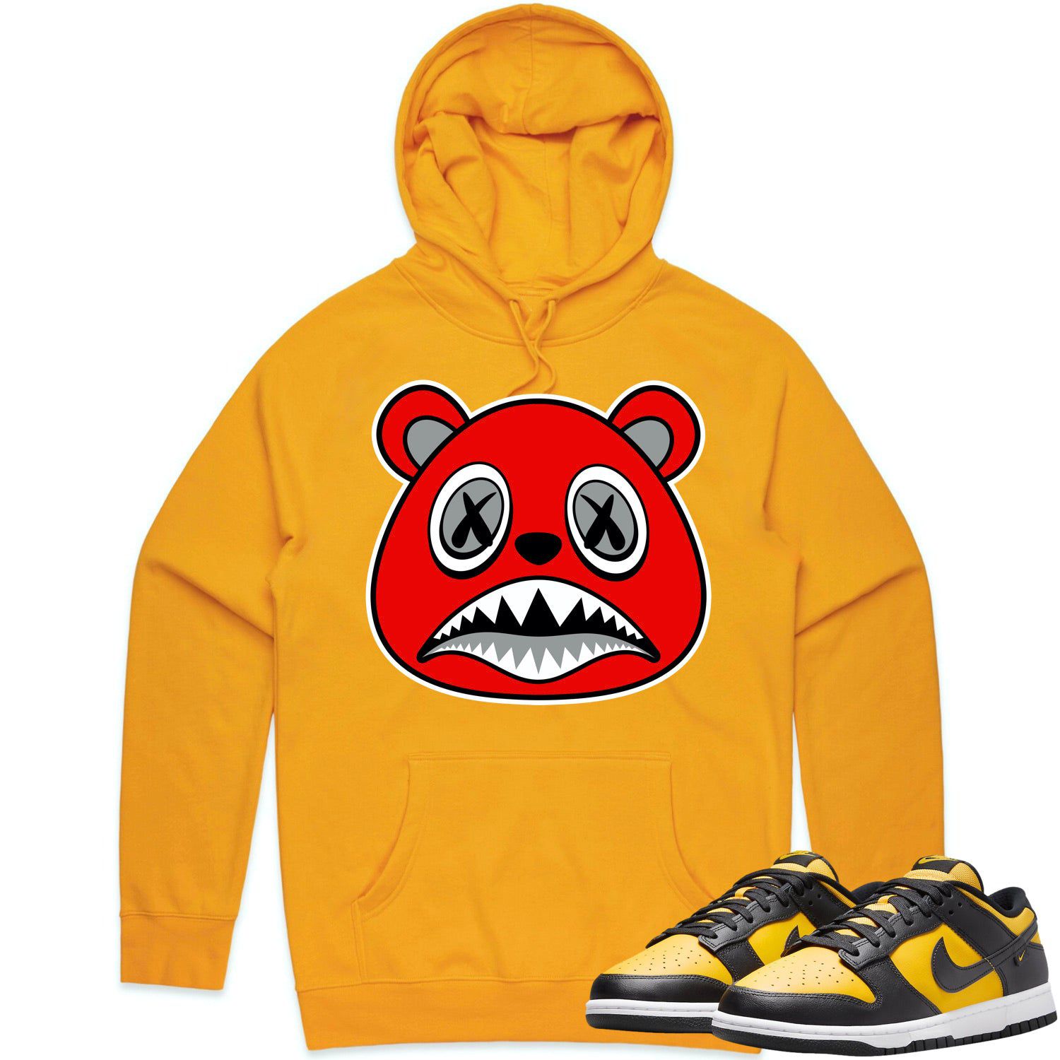 Black University Gold Dunks Hoodie to Match - ANGRY BAWS BEAR