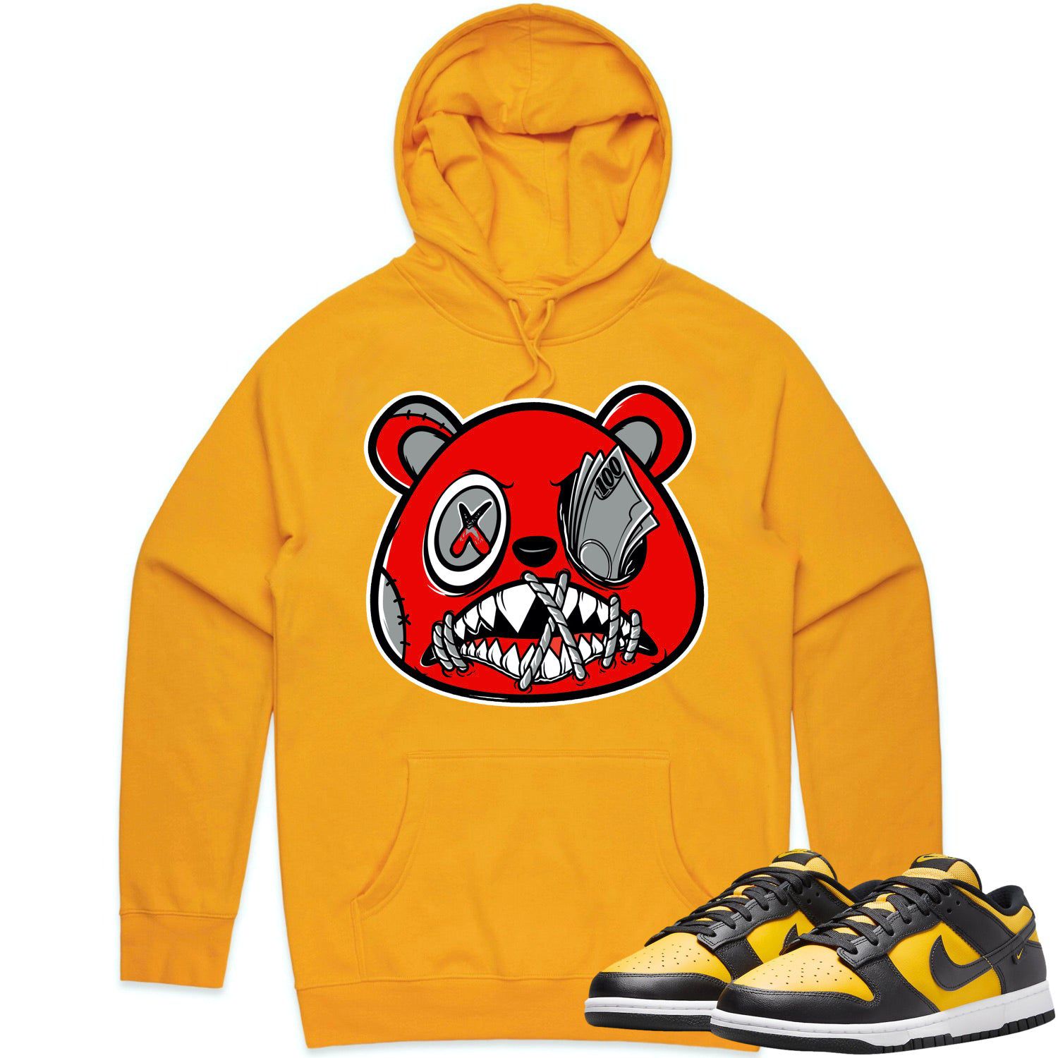 Black University Gold Dunks Hoodie to Match - ANGRY MONEY TALKS BAWS