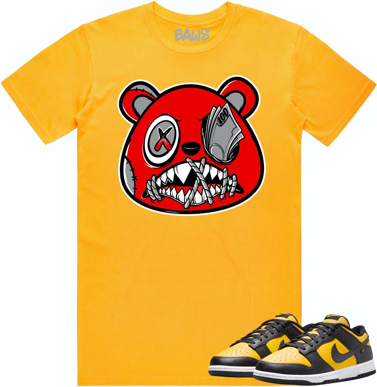 Black University Gold Dunks Shirt to Match - ANGRY MONEY TALKS BAWS