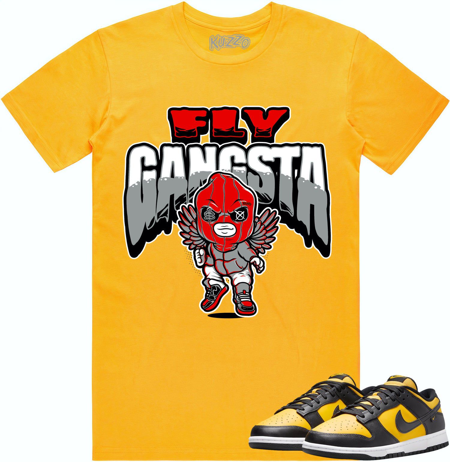 Black University Gold Dunks Shirt to Match - RED FLY GANGSTA