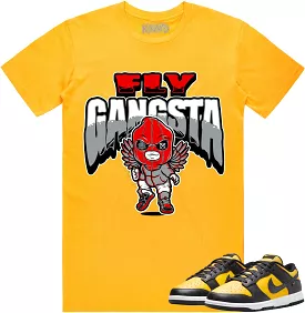 Black University Gold Dunks Shirt to Match - RED FLY GANGSTA