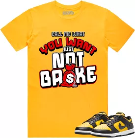 Black University Gold Dunks Shirt to Match - RED NOT BROKE