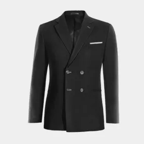  Blazer cruzada negro Ónix slim fit y con pañuelo