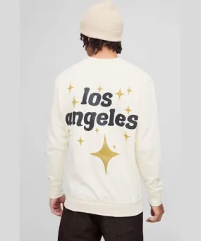 boohooMAN Mens Oversized Los Angeles Puff Print Sweatshirt