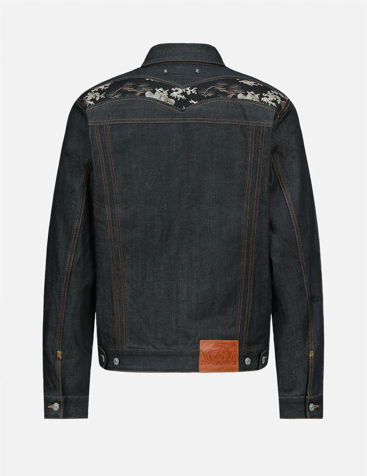 Brocade Daicock Insert Denim Jacket