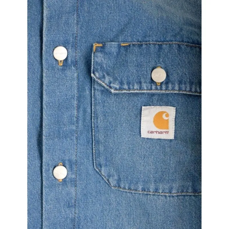 Carhartt  |Denim Street Style Long Sleeves Plain Cotton Oversized Logo