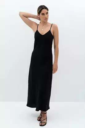 CASA SLIP DRESS BLACK