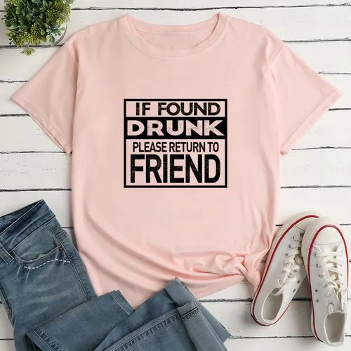 Casual Letter Cotton Round Neck Short Sleeve Regular Sleeve Printing T Shirt