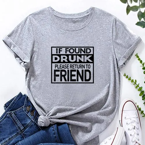 Casual Letter Cotton Round Neck Short Sleeve Regular Sleeve Printing T Shirt