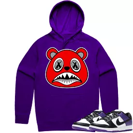 Court Purple Dunks Hoodie to Match - ANGRY BAWS BEAR