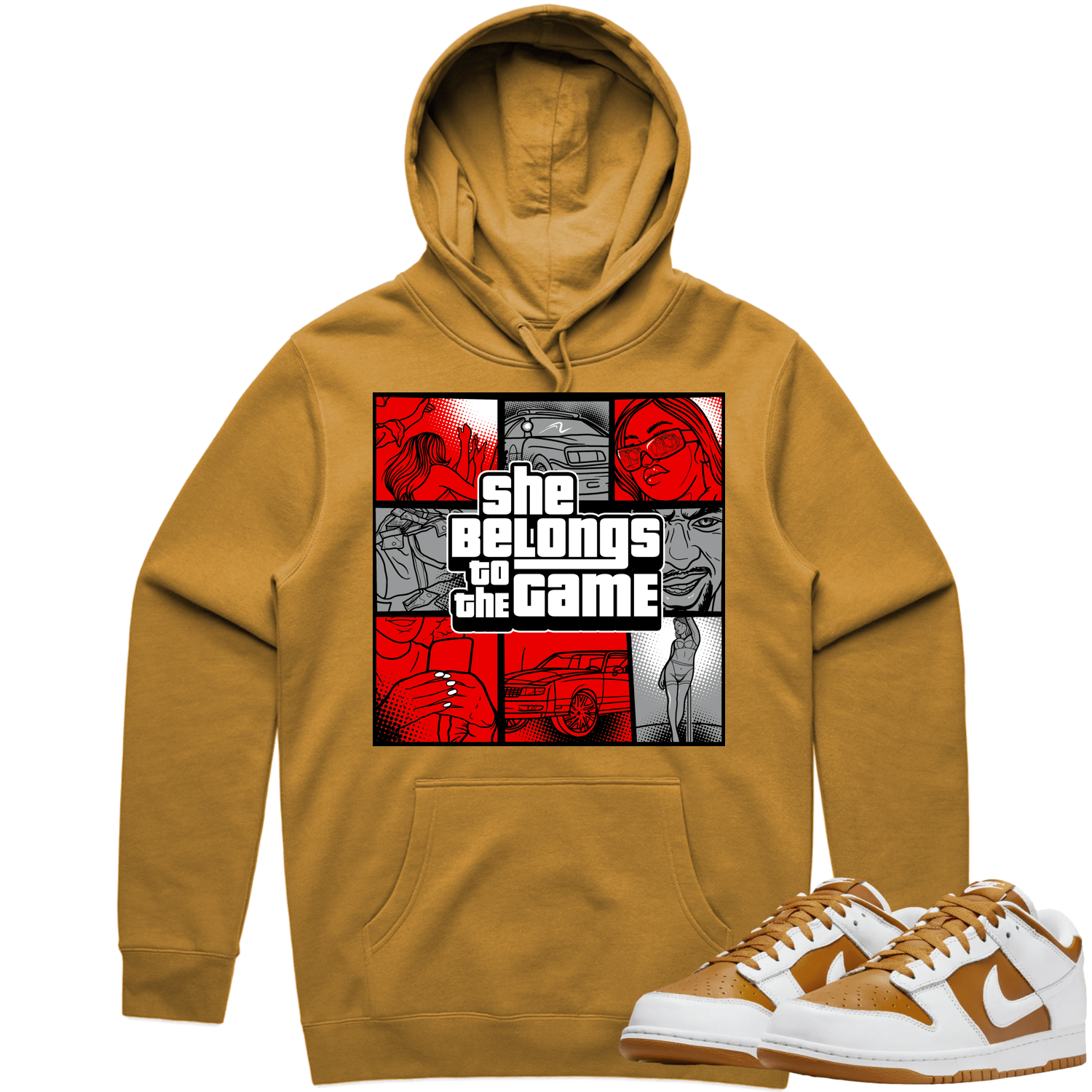 Curry Dunks Hoodie to Match - RED BELONGS TO THE GAME