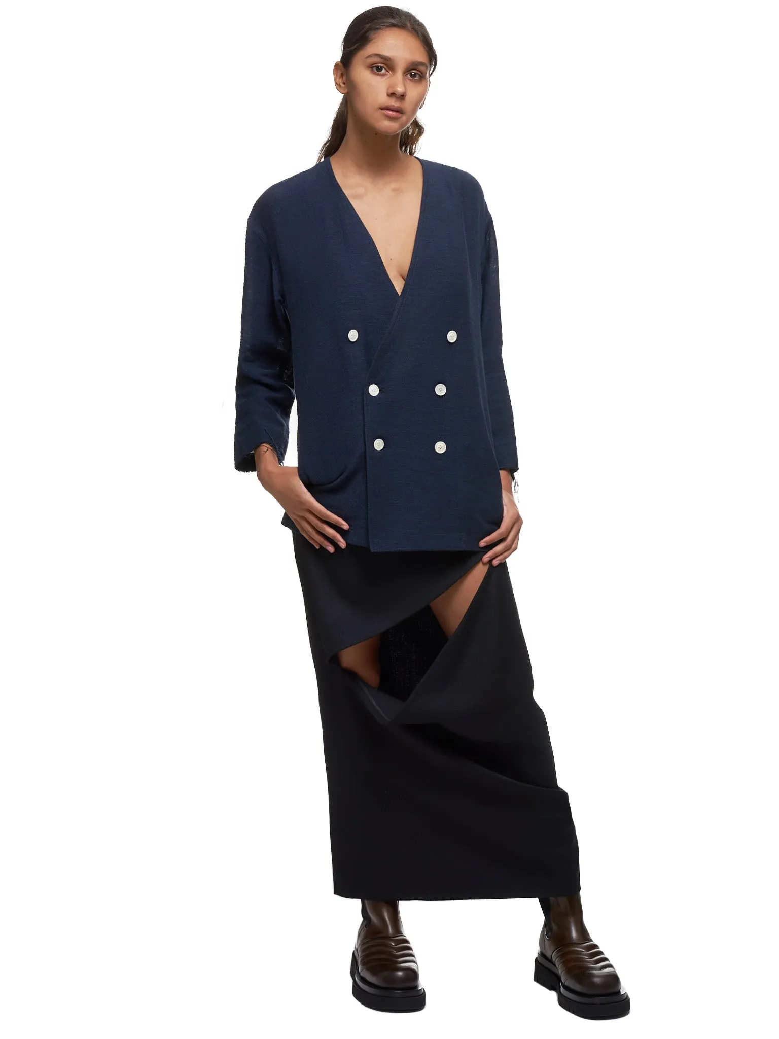 Double Breasted Cardigan (YS-J42-032-NAVY)