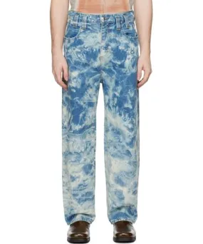 Eckhaus Latta Blue Baggy Jeans