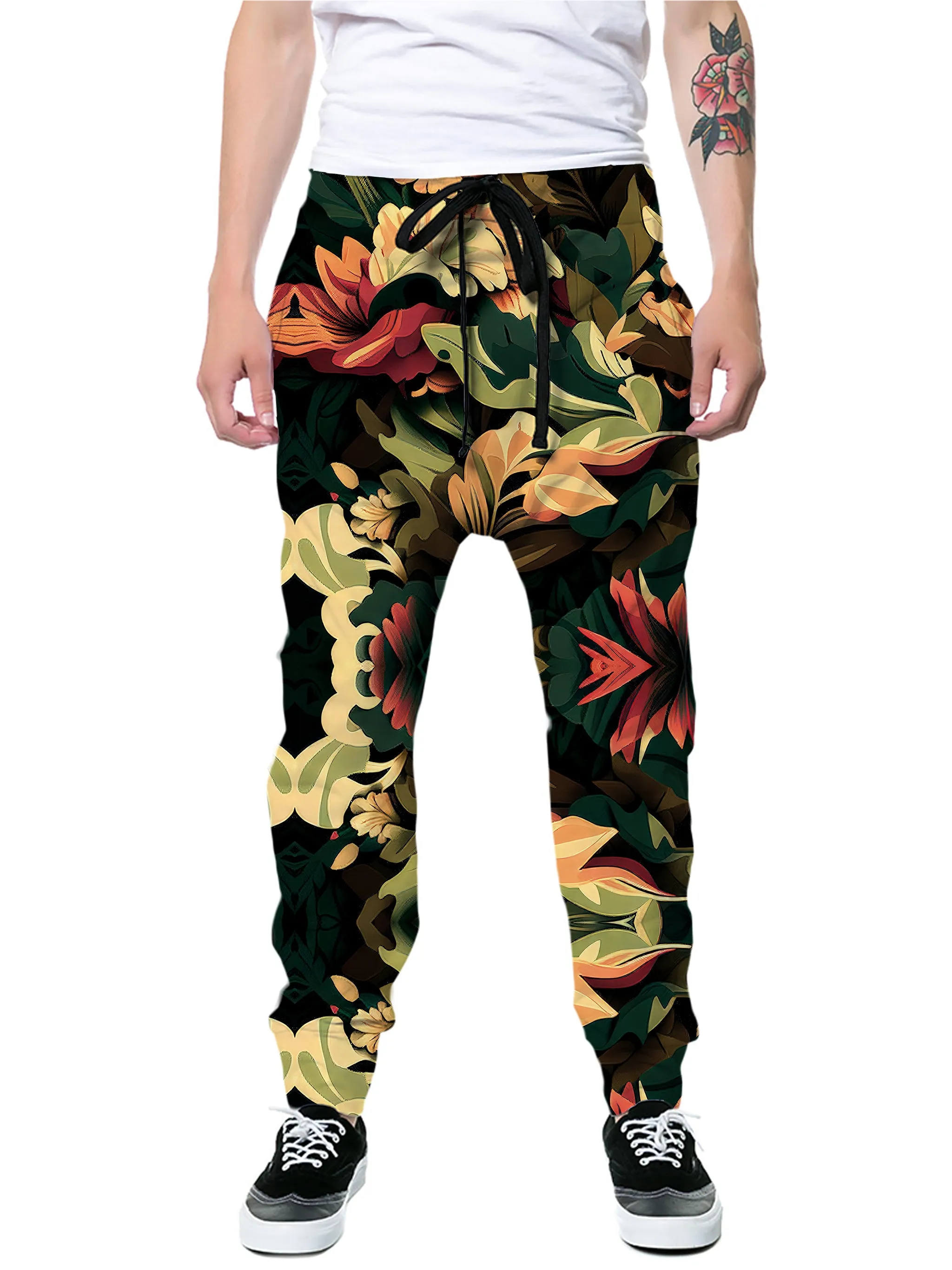 Floral Camo Zip-Up Hoodie and Joggers Combo