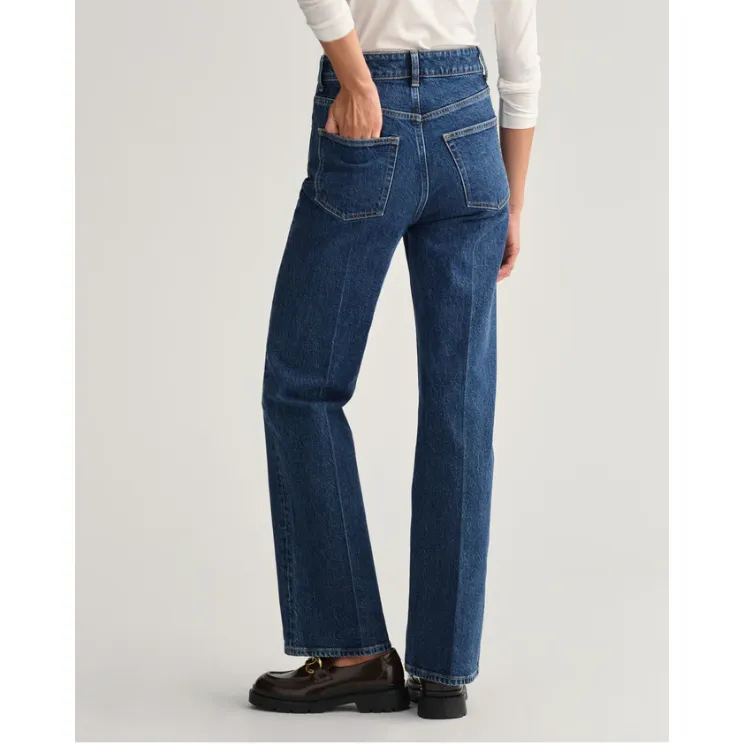 GANT High Waist Denim Flared Jeans