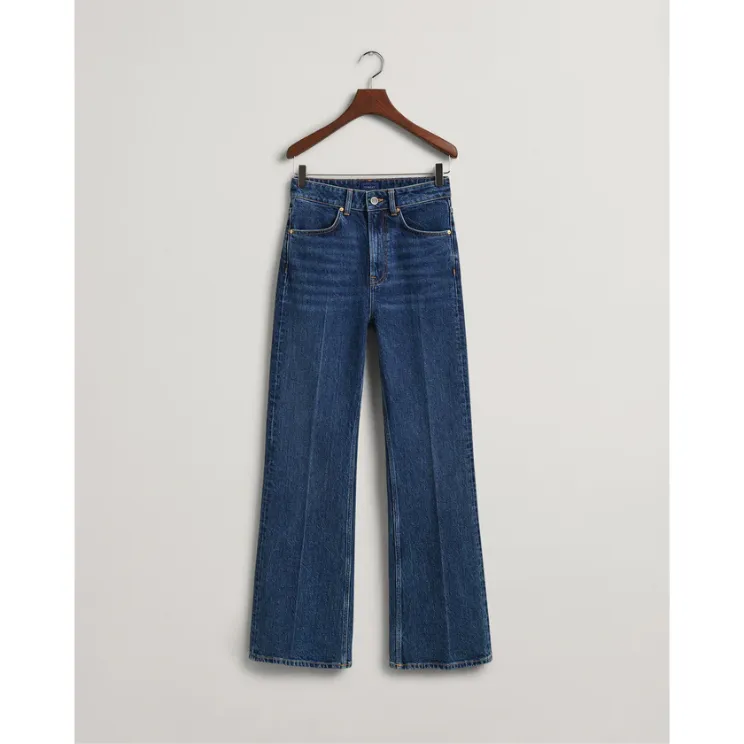 GANT High Waist Denim Flared Jeans