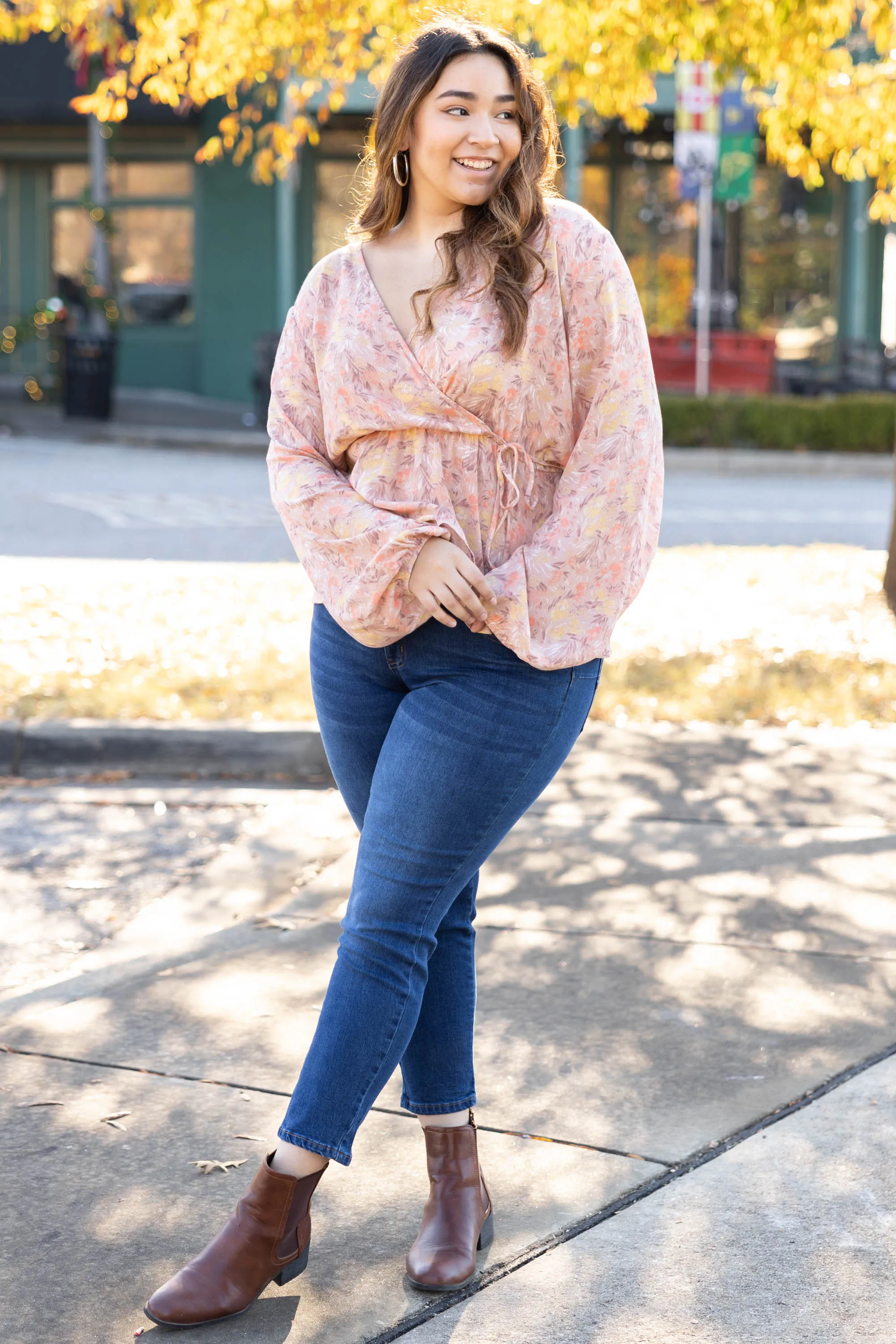 Get Them Talking Blouse, Rose Coral