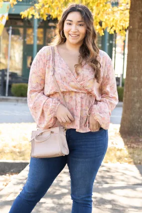 Get Them Talking Blouse, Rose Coral