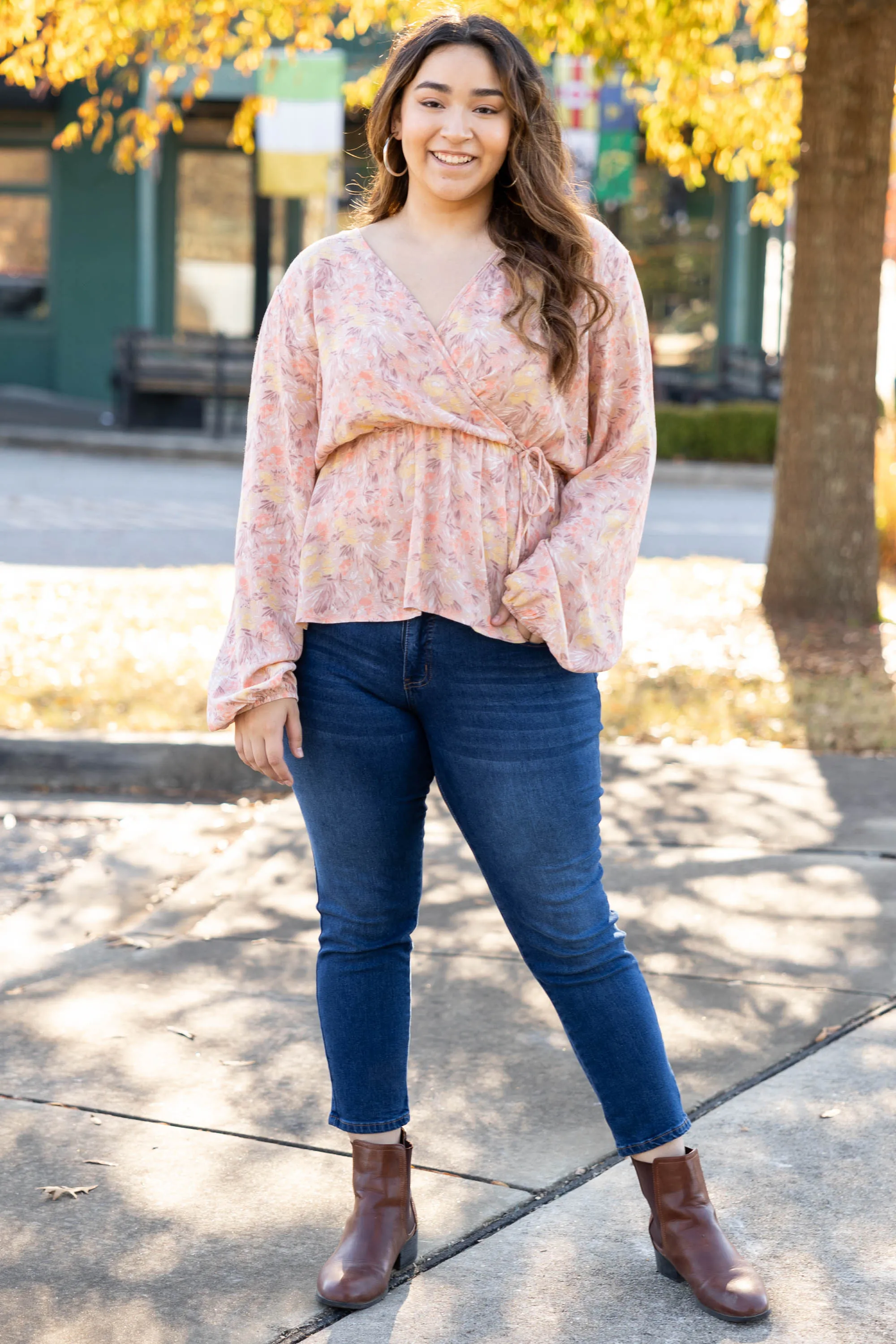 Get Them Talking Blouse, Rose Coral