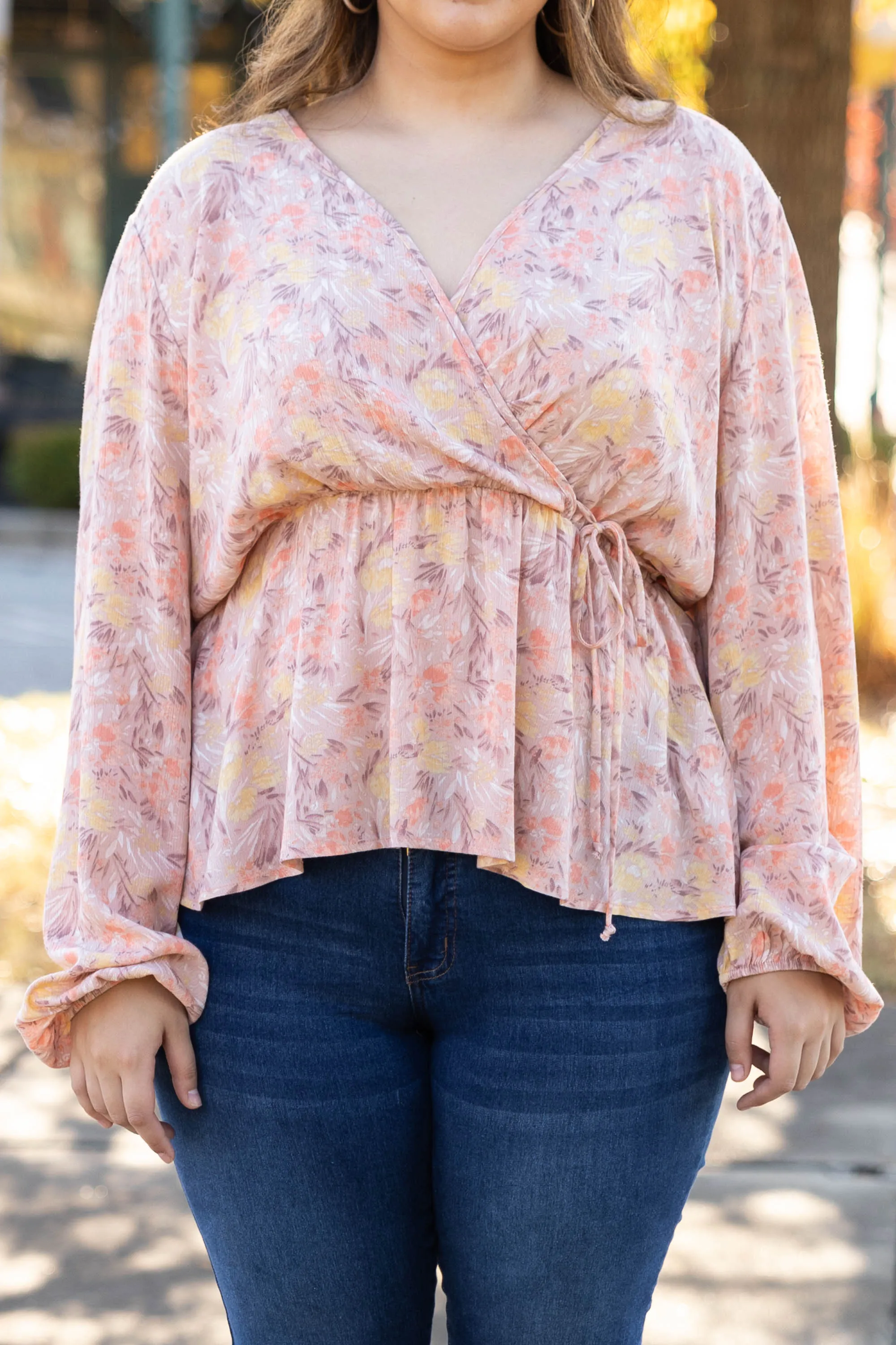 Get Them Talking Blouse, Rose Coral