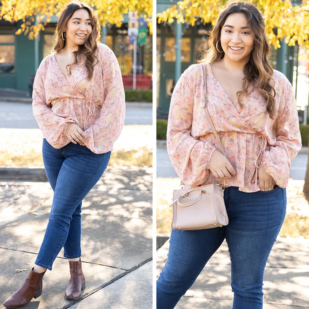 Get Them Talking Blouse, Rose Coral