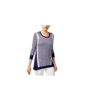 G.H. Bass & Co. Womens Colorblocked Stripe Pullover Sweater