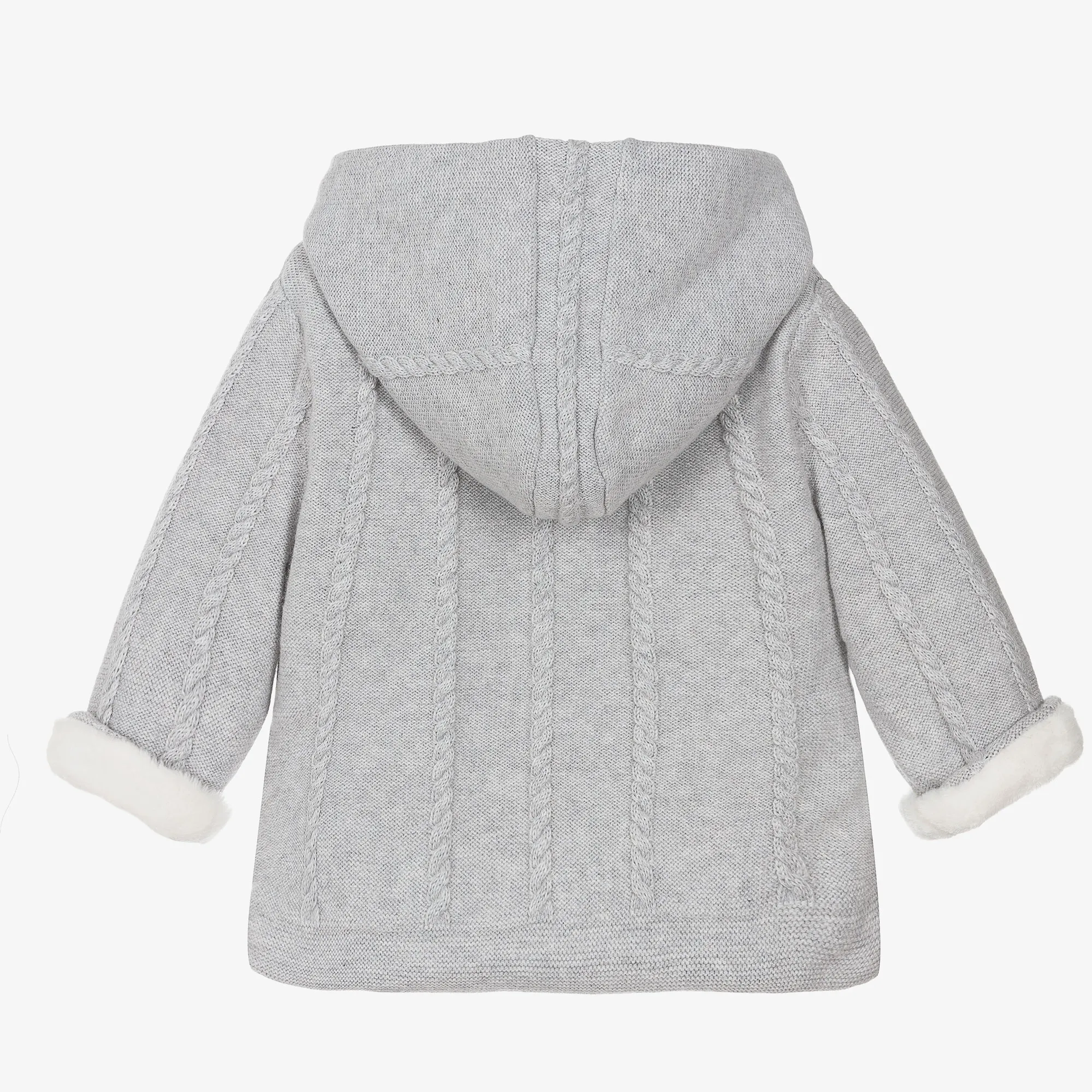 Grey Wool & Cashmere Pram Coat