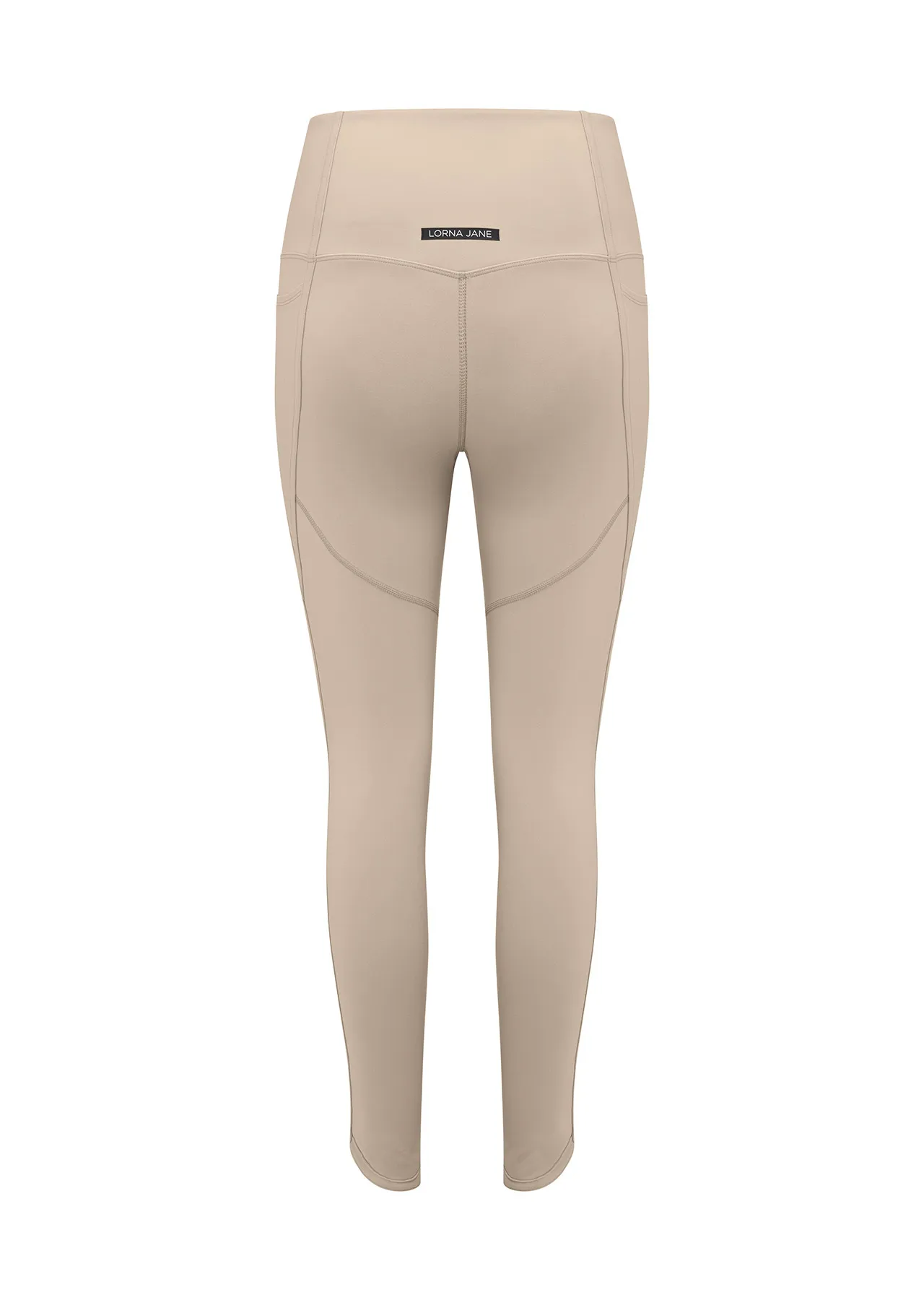 Hi-Fold Booty Ankle Biter Leggings | Beige | Tights and Leggings | Lorna Jane New Zealand