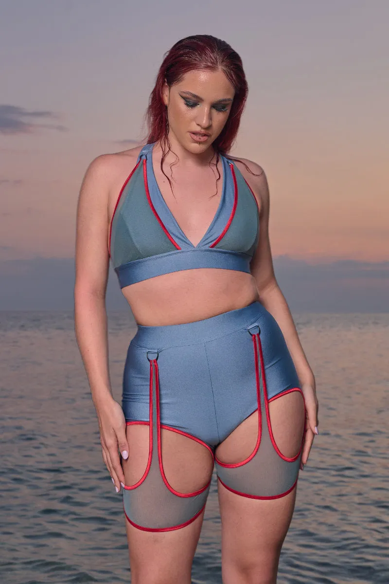 HotCakes Polewear Thetis Bottoms - Marine Blue & Red