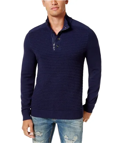 I-N-C Mens Double-Placket Pullover Sweater