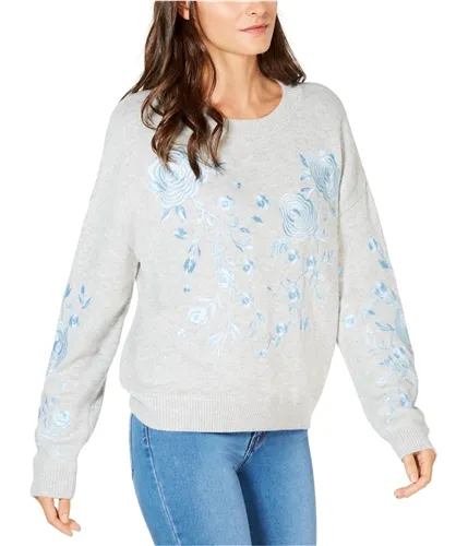 I-N-C Womens Embroidered Pullover Sweater