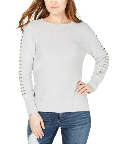 I-N-C Womens Studded Sleeve Knit Sweater