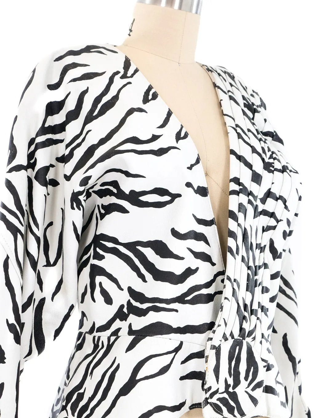 Jitrois Tiger Stripe Leather Jacket