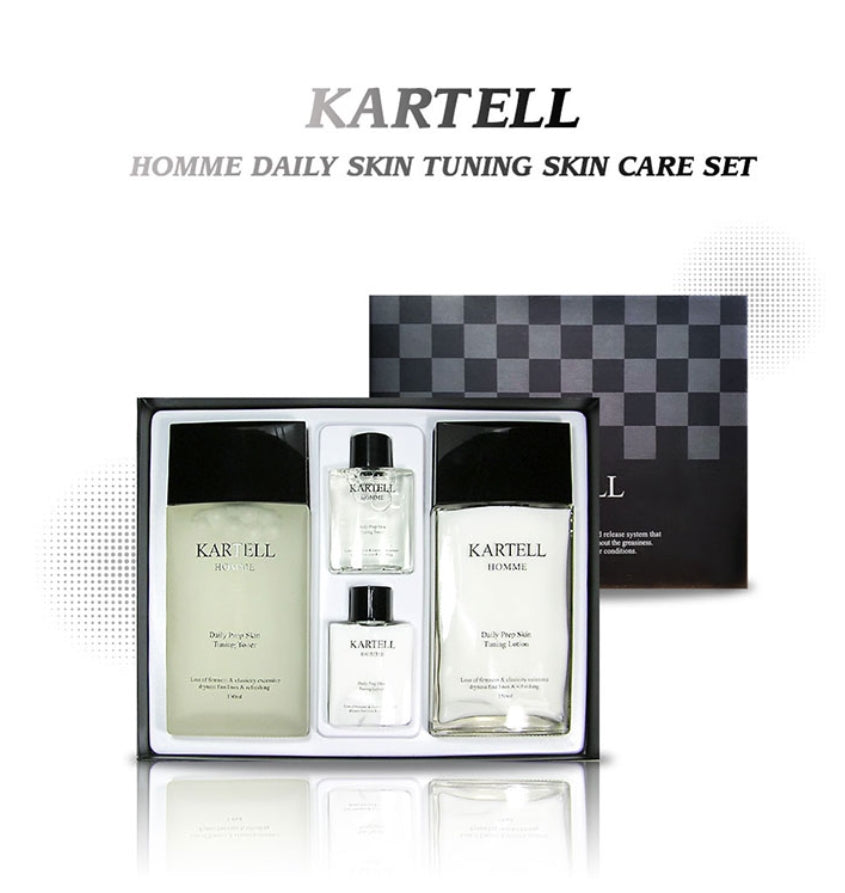 KARTELL Homme Daily Prep Skin Tuning 2 Set Dry Skincare Texture Barrier Mens Moisture