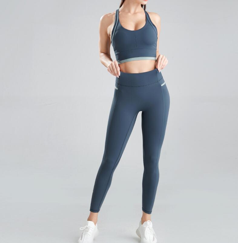 Knitting Hips Stretch Fitness Sports Yoga 2 Piece Set