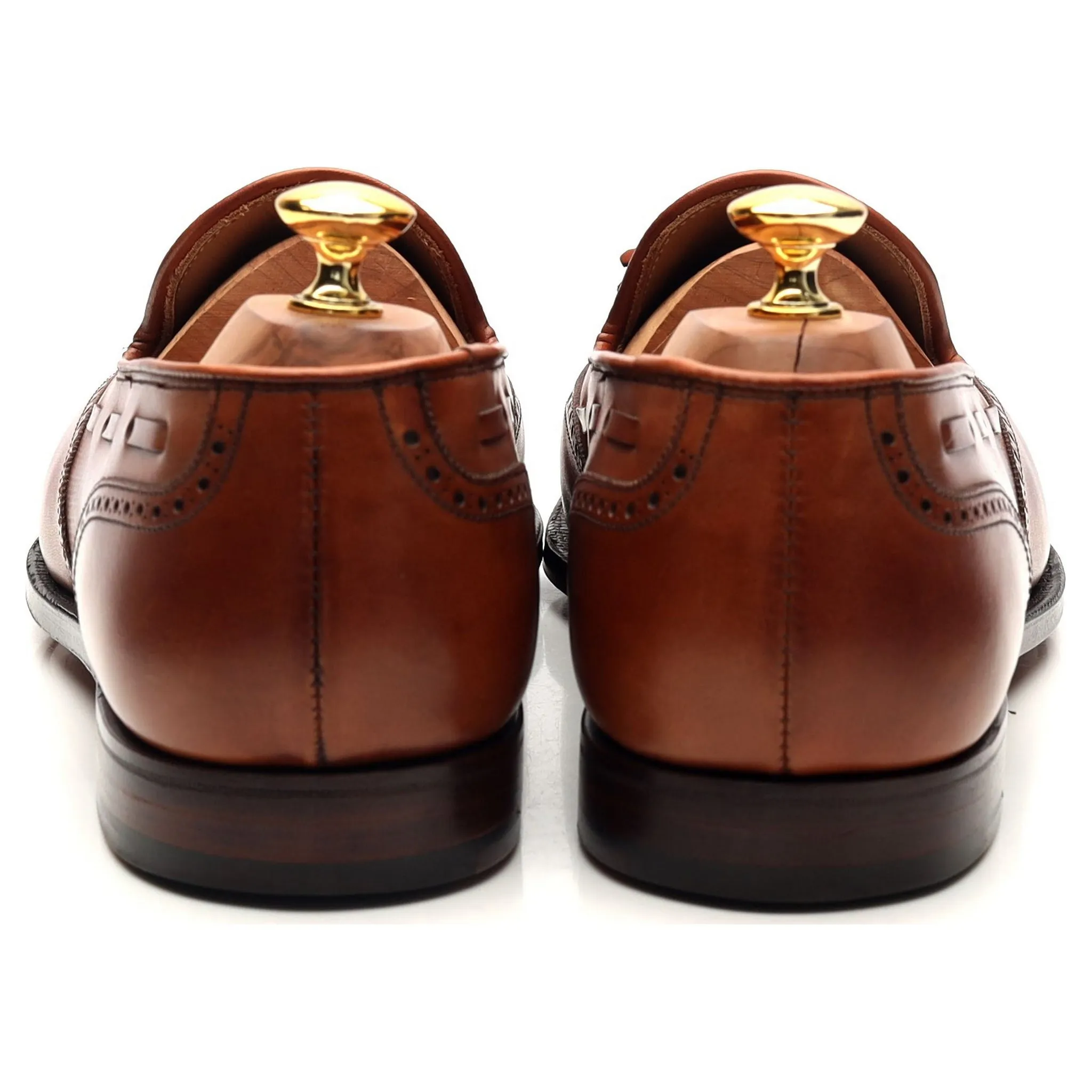 'Lichfield 3' Tan Brown Leather Tassel Loafers UK 10.5 US 11 D