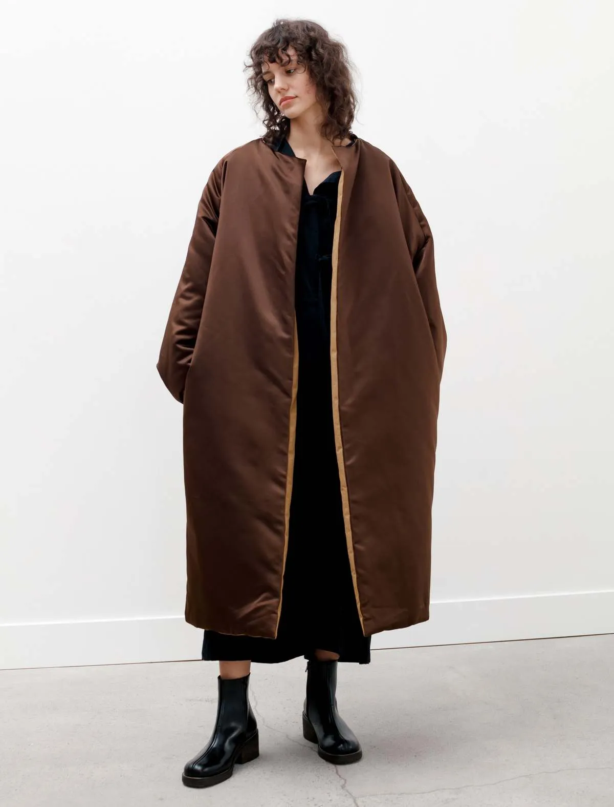 Lies Large Coat - Toffee Brown