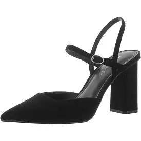 Marc Fisher Womens Doster Suede Ankle Strap Slingback Heels