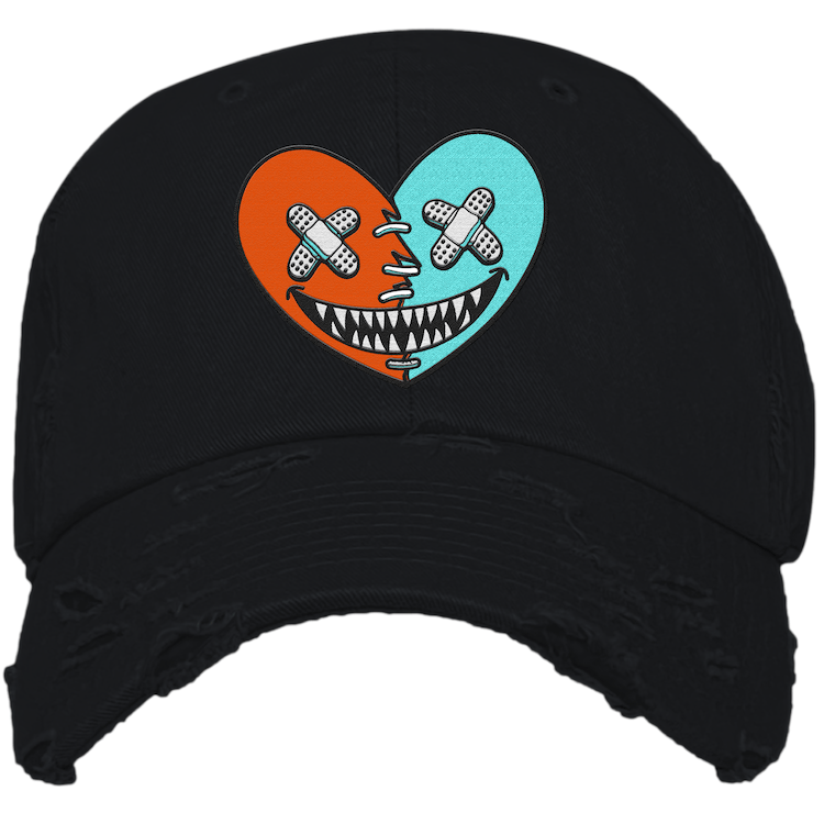 Miami Dolphin Dunks Dad Hat to Match - MIAMI HEART BAWS