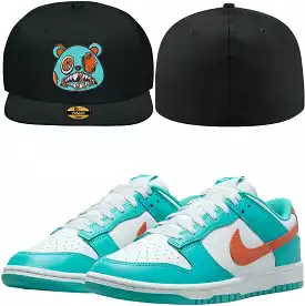 Miami Dolphin Dunks Fitted Hat to Match - MIAMI MONEY TALKS BAWS