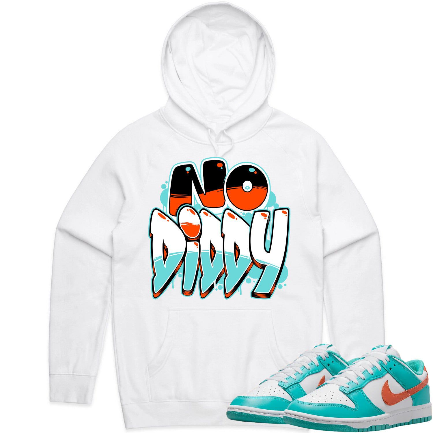 Miami Dolphin Dunks Hoodie to Match - MIAMI NODIDDY