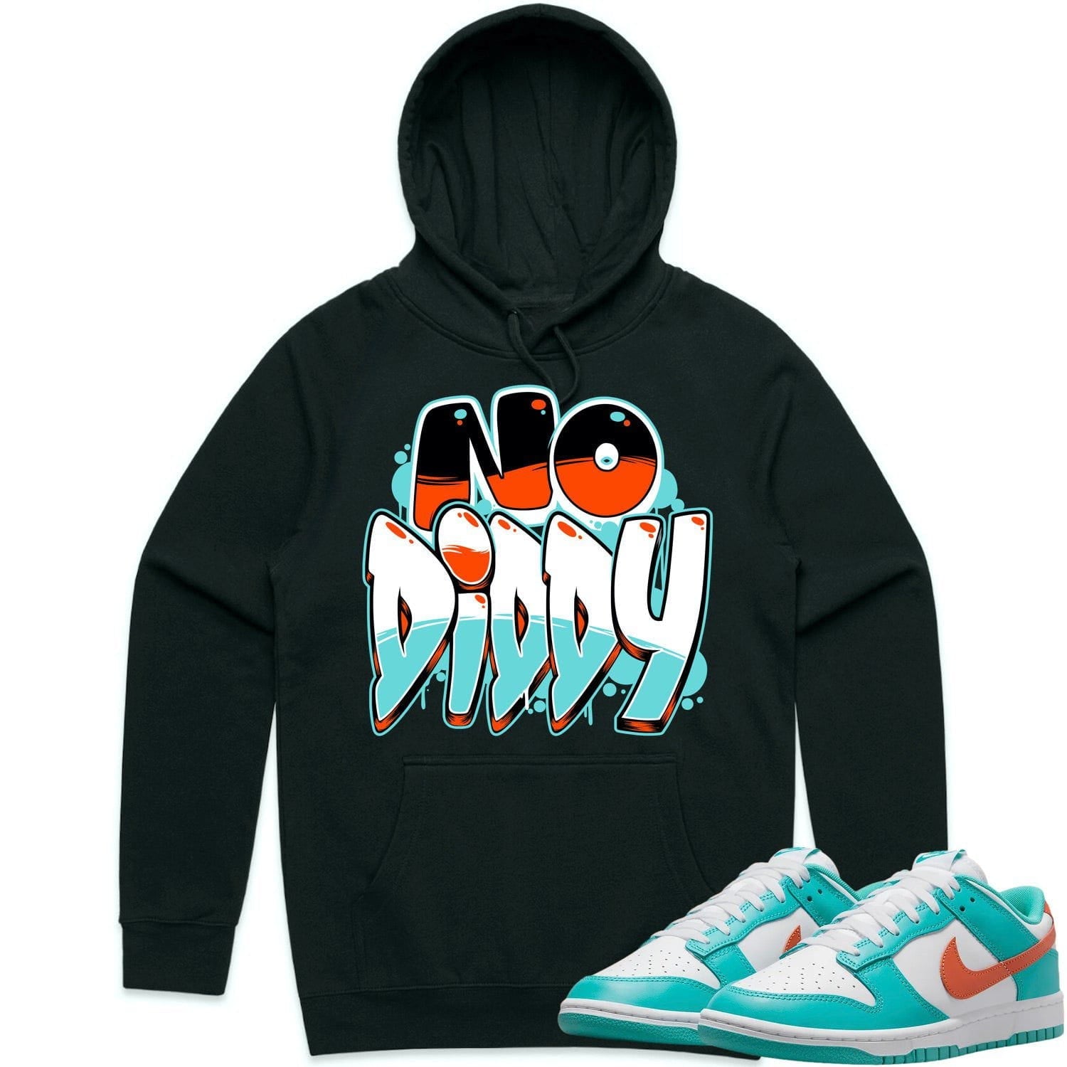 Miami Dolphin Dunks Hoodie to Match - MIAMI NODIDDY